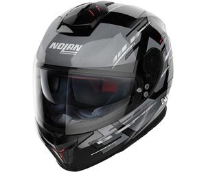 Nolan N80-8 Meteor N-Com Casco, nero-grigio, taglia XL per maschi