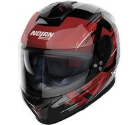 Nolan N80-8 Meteor N-Com Casco, nero-rosso, taglia XS per maschi