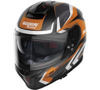 Nolan N80-8 Rumble N-Com Casco, nero opaco/arancione, Taglia M (58/59)