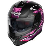 Nolan N80-8 Thunderbolt N-Com Casco, nero-rosa, taglia XS per maschi