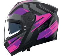 Nolan N80-8 Trittico 358, casco integrale S female Opaco Nero/Grigio Scuro/Lilla/Fucsia