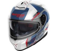 Nolan N80-8 Wanted N-Com Casco, bianco-rosso-blu, taglia 2XS per maschi