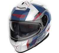 Nolan N80-8 Wanted N-Com Casco, blu/rosso/bianco, Taglia XXS (54)