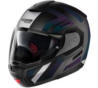 Nolan N90-3 Laneway N-Com Casco, nero-porpora, taglia 2XL per maschi