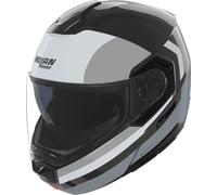 Nolan N90-3 Roboto 348, casco flip up XS female Nero/Bianco/Grigio Scuro