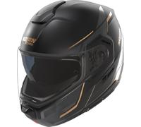 Nolan N90-3 Sincrono 351, casco flip up M female Opaco Nero/Grigio Scuro/Oro