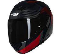 Nolan X-1005 Ultra Carbon Sportivo 346, casco flip up M male Nero/Rosso/Grigio