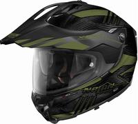 Nolan X-552 Ultra Carbon Wingsuit N-Com Casco, nero opaco/verde, Taglia XL (62)