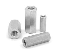 NOLDAR | Dadi esagonale di giunzione in acciaio inox. Dadi di accoppiamento. Manicotti M12 x 40 mm (2 pezzi)