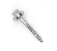 NOLDAR | Tirafondi, Viti per legno a testa esagonale. Acciaio inossidabile (AISI 304). Include 25 viti con 25 rondelle larghe (50 pezzi). Viti con filettatura parziale. (Misura ø10 x 80 mm)