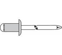 Gesipa Rivetto cieco alluminio/acciaio 4 x 10 Quantità:500