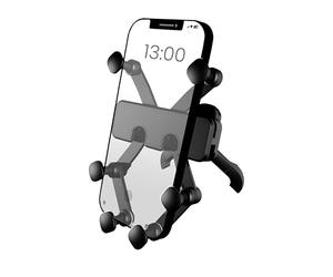 Nolhel Porta Cellulare Auto Bocchette Aria Tonde, Supporto Telefono a 6 Bracci con Gancio e Bipiede per Mercedes GLA, Smart, Mini Cooper, Countryman (Gancio con Bipiede)