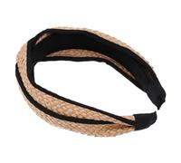 NOLITOY 1 Pc Cerchio intrecciato di paglia Fascia per bande Forcina ragazza della fascia scoppi hair clip hair pin cerchio per arredamento per femminili tessuto