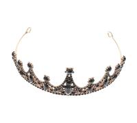 NOLITOY 1 Pc Gioielli Della Da Donna Costumi La Futura Sposa Fusciacca Regina D'oro Costume Regali Di Gioielli Per Della Sposa Velo Da Sposa Tiara Lega Black