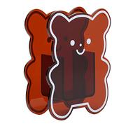 NOLITOY 1 Pc Secchio Di Stoccaggio Dell'orso Porta Lucidalabbra Detergente Per Pennelli Da Trucco Biscotto Cera Organizzatori Cosmetici Penna Porta Spazzole Pentola Profumo Acrilico Coffee