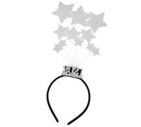 NOLITOY 1 Pezzo 2021 2021 Fasce paillettes lux addobbi decorazione hair jewelry costume affrettato fascia per occhiali da sole fascia di capodanno Copricapo del anno 2021 pp Silver