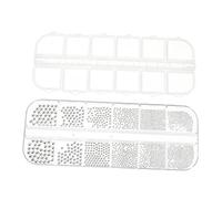 NOLITOY 1 Scatola Trapano Per Unghie Dito Del Piede Gemme Per Il Fascino Delle Unghie Colla Per Strass Incantesimi Pennelli Applicatore Penna Strass Kit Ruota Silver Palla D'acciaio