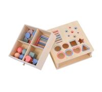 NOLITOY 1 Set elementi costitutivi della prima educazione bordo occupato giocattoli montessori Giocattolo didattico per costruire giocattoli kit di costruzione per di legno