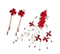 NOLITOY 1 Set Forcina barrette hair pin party hair charms lovable jewelry dulac gioglielli hair clips matrimonio dance hair bow fashion gioelli fermaglio per a fiore rosso