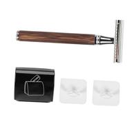 NOLITOY 1 Set Set rasoio strumento per tagliare la barba rasoio di sicurezza manuale rasoio professionale taglia barba rasoio portatile rasoio a doppia faccia La maniglia è di bambù
