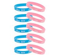 NOLITOY 10 Braccialetti Silicone per Gender Reveal per Shower Decorazioni Uniche e Regali per All Design Chic e Resistente Adatti per
