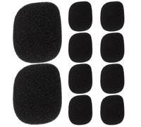 NOLITOY 10 Pezzi Copri Microfono Antivento in Spugna Morbida per Microfono Cuffia da Bavero Mini Formato per Conferenze Didattica e Uso Orale