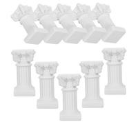 NOLITOY 10 Pezzi Mini Roman Column Candle Holder in Sturdy Resin Elegant Nordic Pillar Decor For Wedding Desktop Dollhouse Ornament