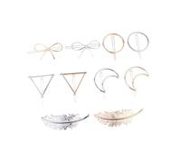 NOLITOY 10 Pezzi ornamenti per per signora nastro per forcine per di perle bobby Pins perle gioielli barrette hair pin molletta geometrica forcine geometriche
