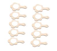 NOLITOY 10 Pezzi Specchi in Legno per Specchietti Bianchi Portatili per Giochi Educativi e DIY Specchio Fai da Te per Pittura e Modellazione con Argilla Morbida Stimola Coordinazione e