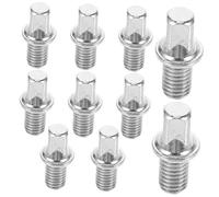 NOLITOY 10 Pezzi Viti per Asse Pedale Tamburo M6x10mm in Ferro Placcato Argento Dimensioni Precise senza Sbavature, Accessori per Riparazione Tamburo e Uso Professionale