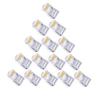 NOLITOY 100 pezzi Connettori Ethernet Cata Pass Through Maschio con Clip Rinforzata Μ Resistenti all Ossidazione per di Gigabit Design Compatto e Flessibile