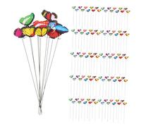 NOLITOY 100 Pezzi Decorative Butterfly Garden Stakes Metal Plant Picks For Outdoor Indoor Floral Pots Decor Nature Inspired DIY Ornaments
