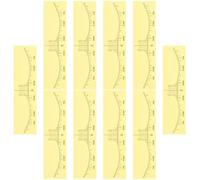 NOLITOY 10pezzi Righello Per Sopracciglia Kit Misurazione Posizionamento Strumenti Disegno Linea Sopracciglia Donna Trucco Tatuaggio Cosmetico Adesivo Monouso