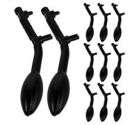 NOLITOY 12 Ganci Portaoggetti Sospesi in Plastica Nera per Appendiabiti da Ingresso Ganci Multiuso per Cappotti Cappelli e Guardaroba Accessori Salvaspazio per Organizzazione Armadi e