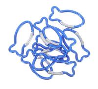 NOLITOY 12 Pezzi Moschettone Alpinismo Pesce Blu in Alluminio Leggero e Resistente per Escursionismo Campeggio Arrampicata Clip Portachiavi Outdoor