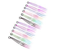 NOLITOY 12pezzi Estensioni Di Sintetici Treccia Per Codini Colorati Accessori Per Acconciature Da Donna Per Feste e Occasioni Speciali