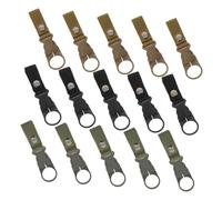 NOLITOY 15 Pezzi Clip d con Moschettone Resistente Cinturino Nylon Multifunzione per Trekking e Ciclismo Portachiavi Compatibile con Accessori Outdoor