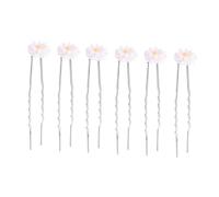 NOLITOY 16 pezzi Fermagli per Capelli a U con Margherita Gialla in Resina Eleganti Accessori Floreali per Donne e Ragazze Adatti per Matrimoni Compleanni e Occasioni Speciali