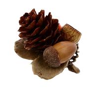 NOLITOY 1pezzi Vintage Hairpin Handmade Simulation Pinecone Hair Clip for Autumn and Winter Fashion Accessories