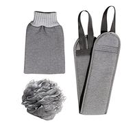 NOLITOY 1set Guanti Esfolianti e Palla Da Doccia Per Pulizia Profonda Del Corpo Design Resistente e Facile Da Usare Accessori Per Bagno Essenziali Per Uomini e Donne