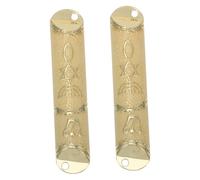 NOLITOY 2 Impostati Mezuzah Decorativa Metallo con Pergamena Ebraica Religioso Vintage Gerusalemme per Speciali e Inaugurazioni