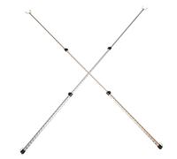NOLITOY 2 pezzi Asta Telescopica Retrattile per Vestiti in Alluminio per Stendere in Armadio Soffitto e Balcone Forte Capacità Carico Facile da Usare e Design Oro e