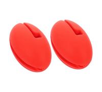NOLITOY 2 pezzi Clip Termometro Silicone Resistente al Calore per Sonda Temperatura Morsetto Flessibile per Pentola Rosso Supporto per Termometro Interno e Cucina
