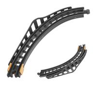 NOLITOY 2 pezzi di espansione per binari del treno giocattolo: pezzi di pendenza curva - estensione ferroviaria in plastica - di curva per modellismo ferroviario grigio