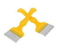 NOLITOY 2 Pezzi Forchetta per Disopercolare Alveari in Acciaio con Manico Ergonomico in Plastica Strumento Manuale per Raccolta Dolci efficiente e Resistente alla Corrosione Adatto