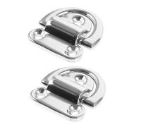 NOLITOY 2 Pezzi Grade Stainless Steel Folding Pad Eye D Ring Anchor Heavy Duty Tie Down Rings For Boat Trailer Truck Cargo