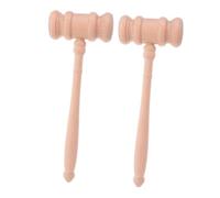 NOLITOY 2 Pezzi Martelletto Giudice in Legno Martello Artigianale con Suono Chiaro e Superficie Liscia per Ruoli Tribunali Avvocati e Decorazioni Ufficio