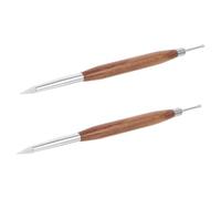 NOLITOY 2 Pezzi Penna Nail Art Doppia Punta con Impugnatura Sandalo Strumento Multifunzionale per Disegni Scolpire Incisioni e Decorazioni Unghie per Professionisti e Principianti