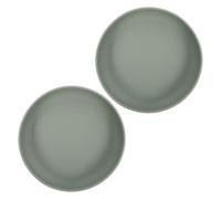 NOLITOY 2 Pezzi Piatto Antigoccia con Ventosa in Silicone Piatto Diviso con Bordi Alti e Base Antiscivolo per Anziani e Disabili da Resistente Lavastoviglie
