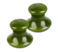 NOLITOY 2 Pezzi Pietre per Massaggio Viso Forma di Fungo in Jade Verde e Rilassamento della Pelle, per Terapia di Massaggio